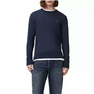 All Saints Dark Blue Crewneck Sweater